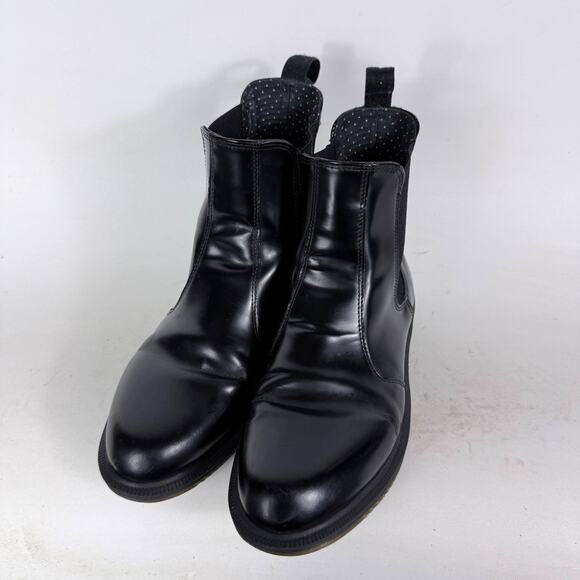 Dr. Martens Flora Smooth Chelsea Boots Women's 10 Black Leather Ankle Pull-On - Picture 4 of 10